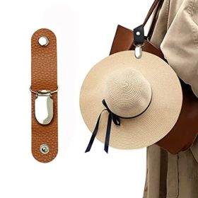 Leather Hat Holder Clip For Travel On Bag Backpack Luggage; Multifunctional Cap Clip; Travel And Camping Accessories (Details: )