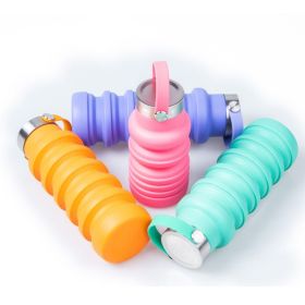 500ML Large Capacity Silicone Sports Water Bottle Outdoor Folding Water Cup For Climbing Travel (Details: 500ML Large Capacity Silicone Sports Water Bottle Outdoor Folding Water Cup For Climbing Travel)