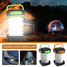 Portable USB Rechargeable Foldable/Retractable Solar Camping Lamp; Multi-Functional LED Light For Hiking; Fishing; Hunting (Details: )