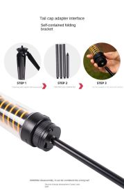 Outdoor camping light Portable night light Flashlight three-legged stand lighting tower canopy tent ambient light (Details: Rated voltage)