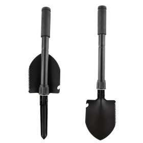 1pc Portable Foldable Camping Shovel - Multifunctional Hiking Tool for Entrenching, Digging, and Cleaning (Details: )